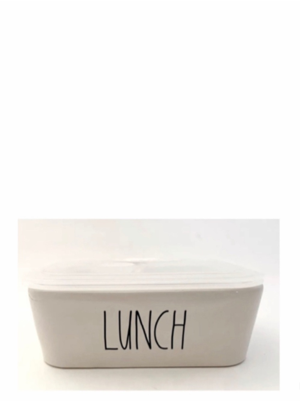 NEW Rae Dunn Lunch Ceramic Lunch Box Food Container With Removable Cover